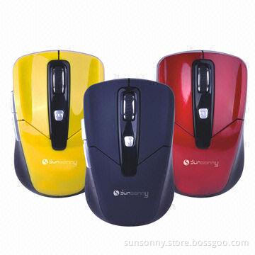 6-key 2.4GHz Wireless Optical Mice with 500/1,000/12,000cpi Resolution and Nano Receiver/Middle Size